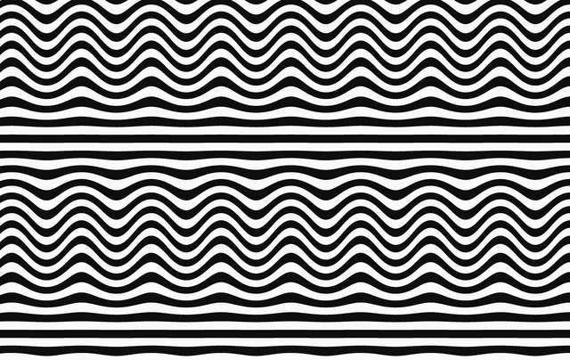 Op-art golflijnen